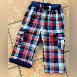 Organic lined flannel cargo pants, 2-3T (EU90-98)